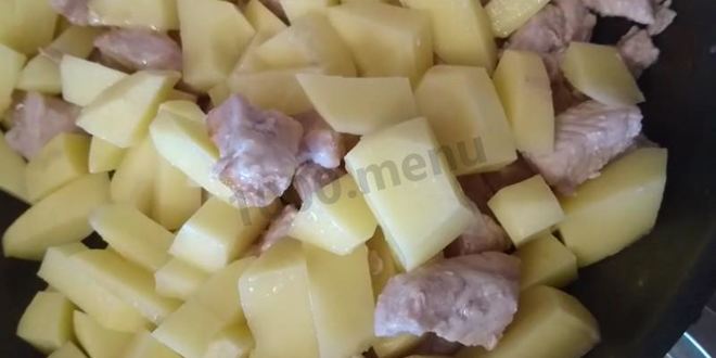 Рецепт мяса по-французски на сковороде с картошкой