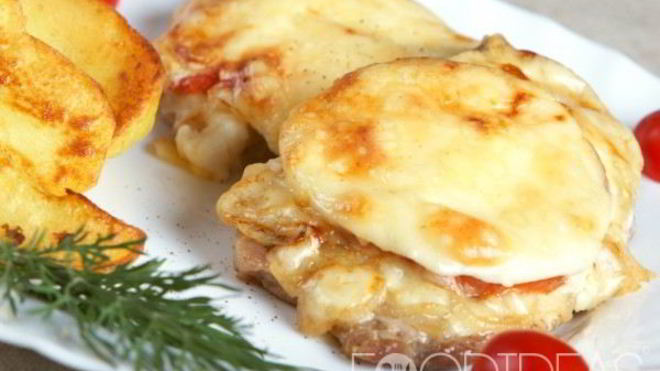 Рецепт мяса по-французски с ананасами