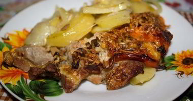 Рецепт Мяса по-французски с грибами