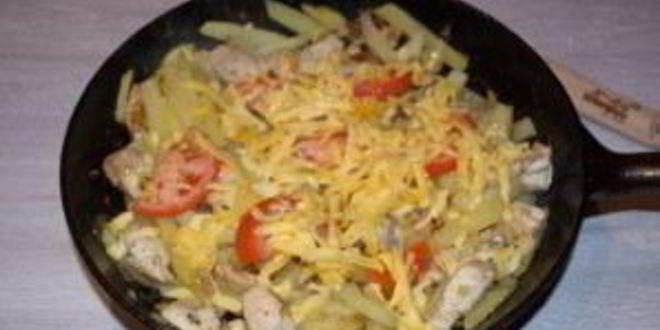 Рецепт мяса по-французски в сковороде