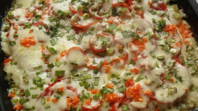 Рецепт свинины по-французски с помидорами и картошкой