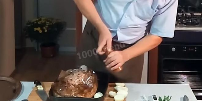 Рецепт баранины в рукаве в духовке