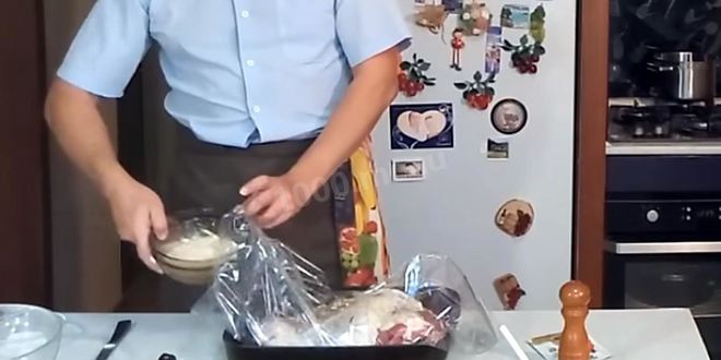 Рецепт баранины в рукаве в духовке