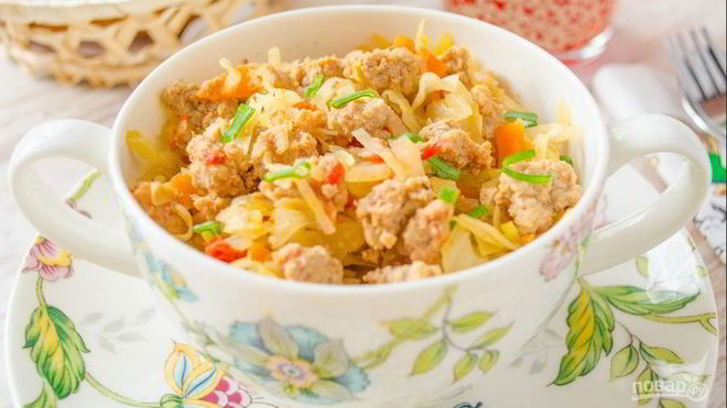 Рецепт фарша с тушеной капустой