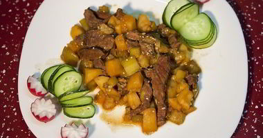 Рецепт Говядины с болгарским перцем по-японски