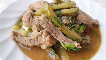 Рецепт Говядины с огурцом