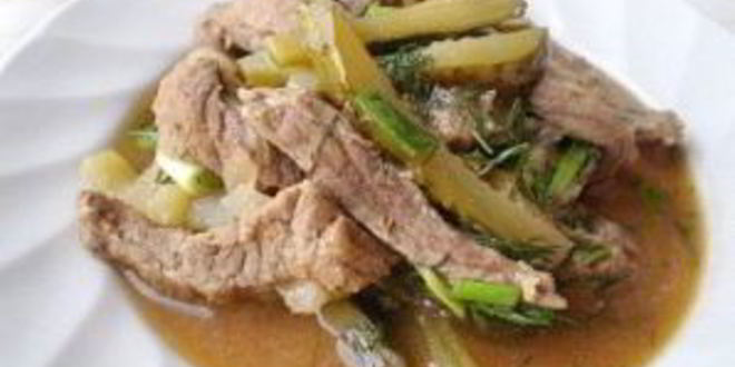 Рецепт говядины с огурцом