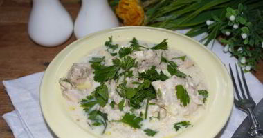 Рецепт Индейки в сливочном соусе