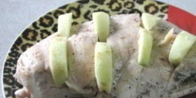 Рецепт куриной грудки с яблоками