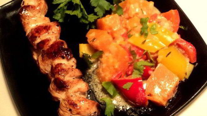 Рецепт куриных грудок на шпажках