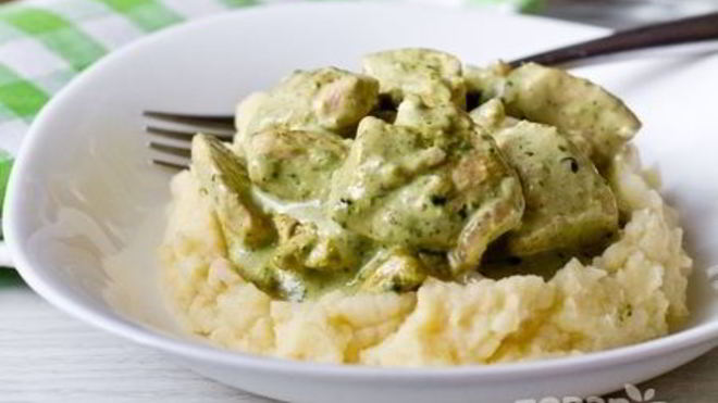 Рецепт курицы с базиликом и сметаной