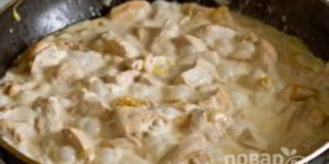 Рецепт курицы с базиликом и сметаной