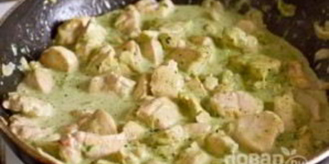 Рецепт курицы с базиликом и сметаной