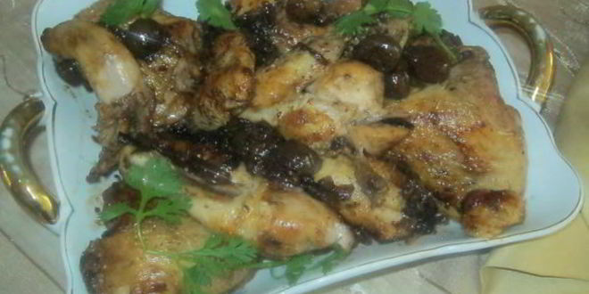 Рецепт курицы с каштанами