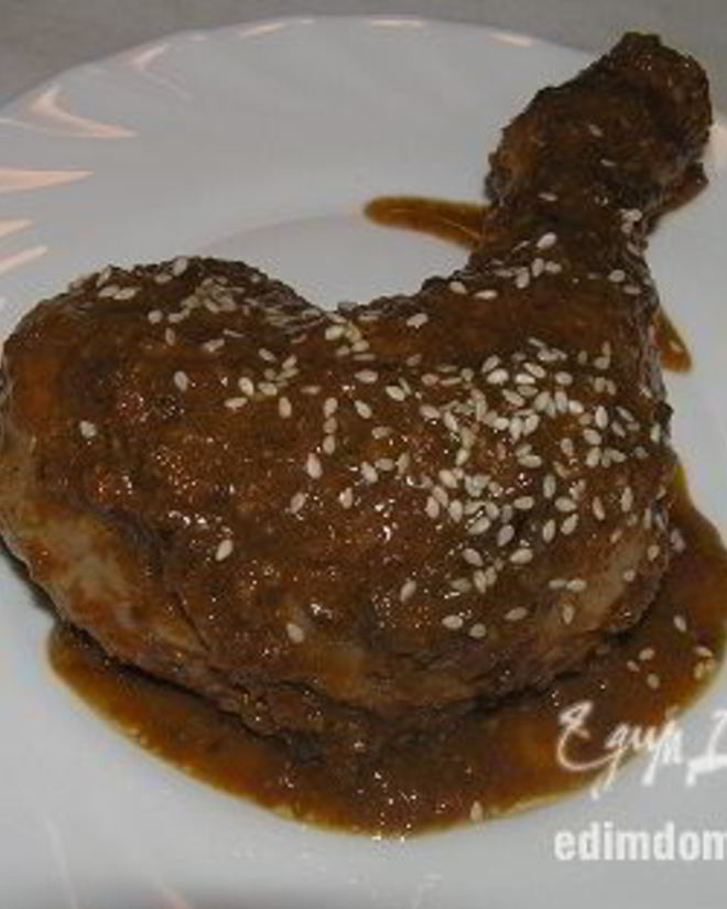 Рецепт курицы в шоколадном моле