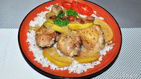 Рецепт Курицы в яблочном сидре