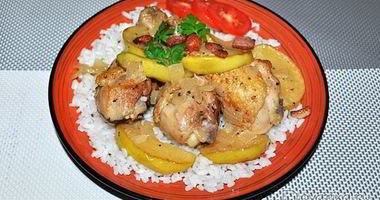Рецепт Курицы в яблочном сидре