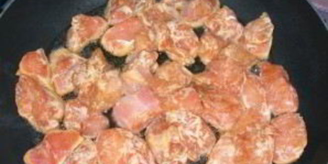 Рецепт мяса с ананасами в кисло-сладком соусе