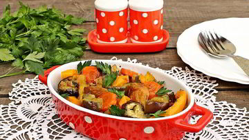 Рецепт Мяса тушеного с баклажанами