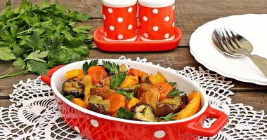 Рецепт Мяса тушеного с баклажанами