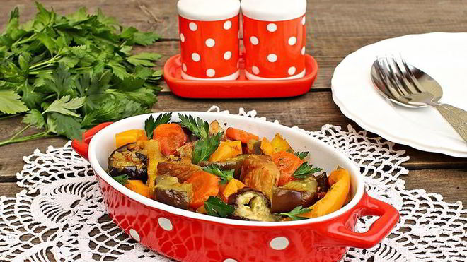 Рецепт мяса тушеного с баклажанами