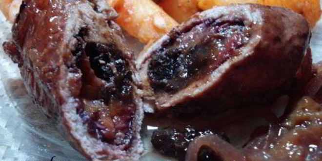 Рецепт свинины, фаршированной сливами