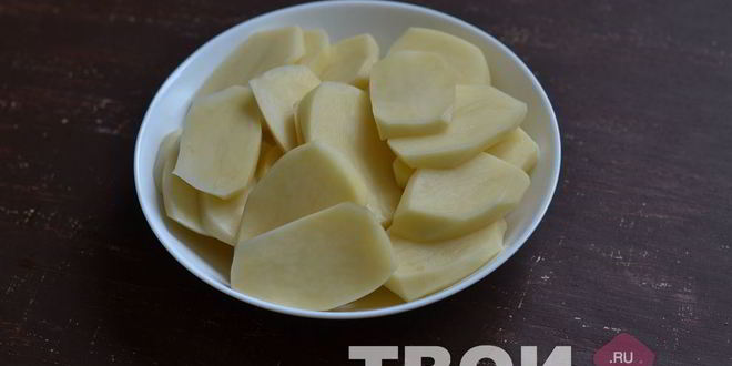 Рецепт свинины под горчичным маринадом с картофелем и луком