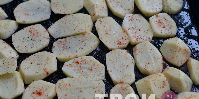 Рецепт свинины под горчичным маринадом с картофелем и луком