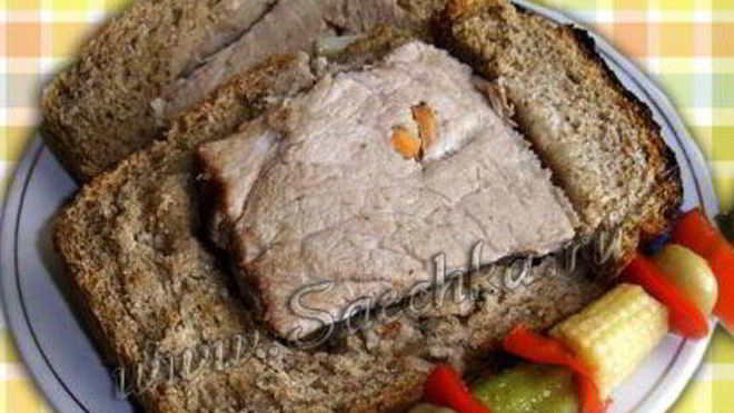 Рецепт свинины, запеченной в хлебной буханке