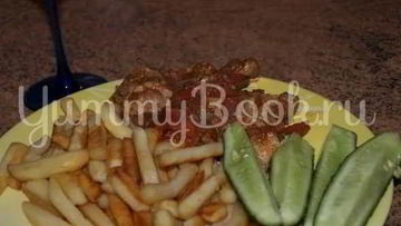 Рецепт Телятины жареной с помидорами в соевом соусе