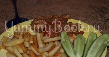 Рецепт Телятины жареной с помидорами в соевом соусе