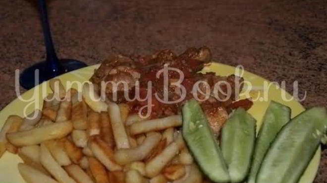 Рецепт телятины жареной с помидорами в соевом соусе