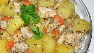 Рецепт Тушеной курицы с прованскими травами и овощами