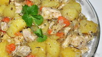 Рецепт Тушеной курицы с прованскими травами и овощами