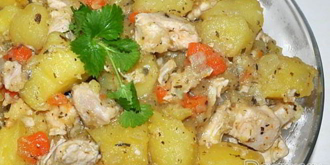 Рецепт Тушеной курицы с прованскими травами и овощами