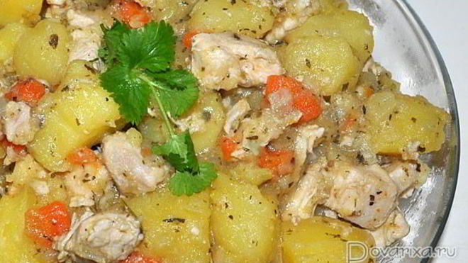 Рецепт тушеной курицы с прованскими травами и овощами