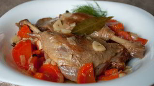 Рецепт Тушеных утиных ножек