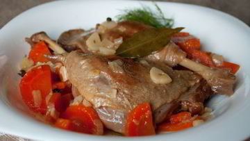 Рецепт Тушеных утиных ножек