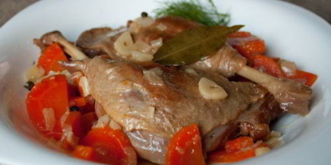 Рецепт тушеных утиных ножек