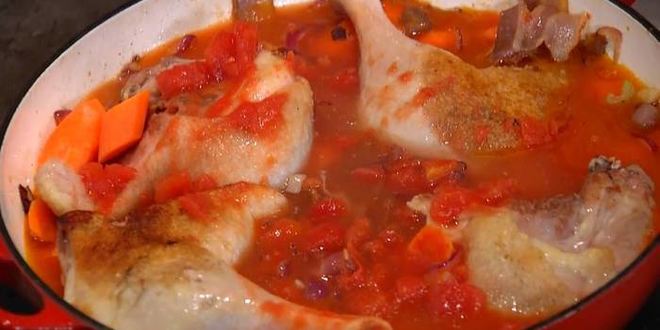 Рецепт утиных ножек с овощами, грудинкой и белой фасолью