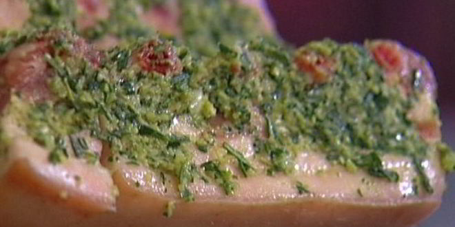 Рецепт запеченной свинины с чесноком и травами