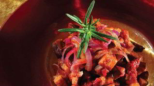 Рецепт Баклажанов с луком в критском соусе