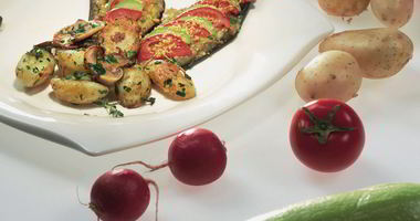 Рецепт Фаршированных баклажанов с жареной картошкой