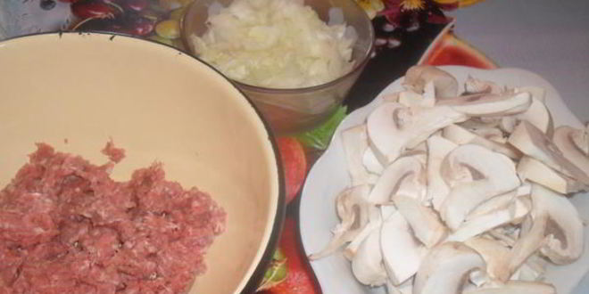 Рецепт патиссонов, фаршированных мясом и грибами