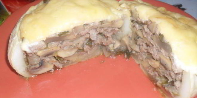 Рецепт патиссонов, фаршированных мясом и грибами