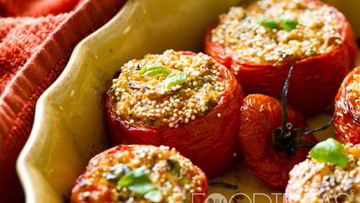 Рецепт Перца, фаршированного кускусом и куриным мясом