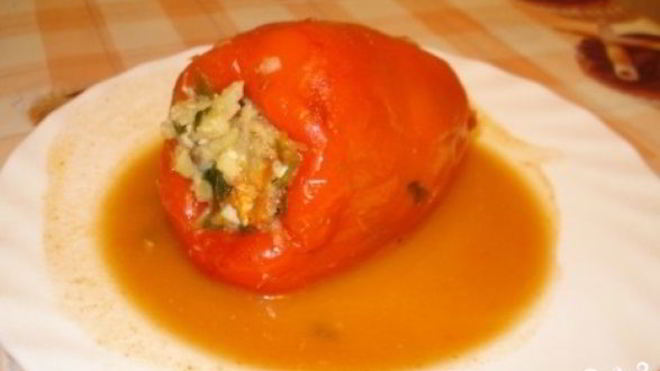 Рецепт перца, фаршированного рыбой