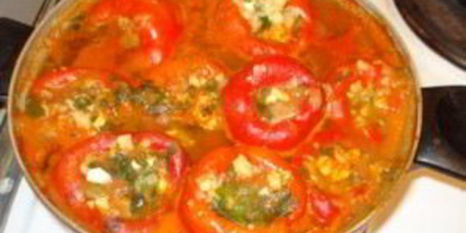 Рецепт перца, фаршированного рыбой