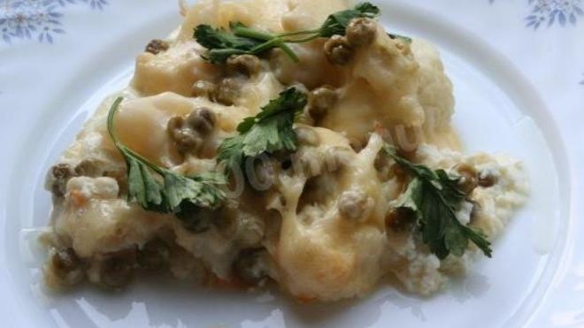 Рецепт цветной капусты запеченной в духовке с твердым сыром и яйцом