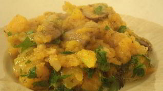 Рецепт Тушеной тыквы с грибами